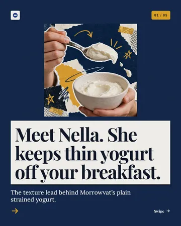 Spoonful Evidence: a carousel template from the Template Foundry, on a sample brand