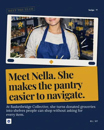 Volunteer Card Shelf Map: a carousel template from the Template Foundry, on a sample brand