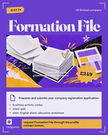 Fragmented File Drop: a single post template from the Template Foundry, on a sample brand