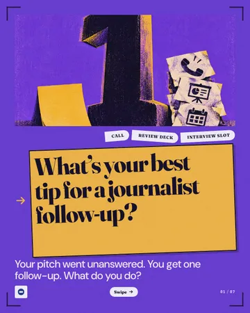 One Ask Versus the Pile: a carousel template from the Template Foundry, on a sample brand