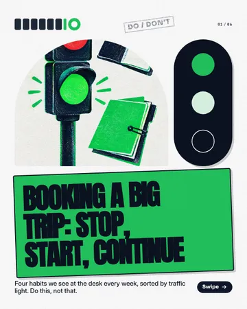 Signal post sort: a carousel template from the Template Foundry, on a sample brand