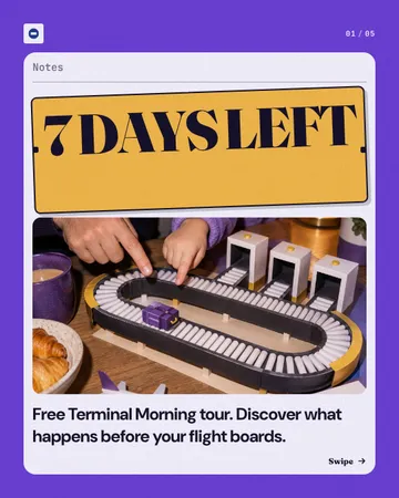 Baggage Belt Reminder: a carousel template from the Template Foundry, on a sample brand