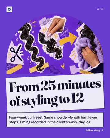 Follow the Routine Route: a carousel template from the Template Foundry, on a sample brand
