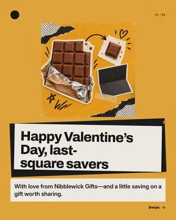Love Note Offer: a carousel template from the Template Foundry, on a sample brand