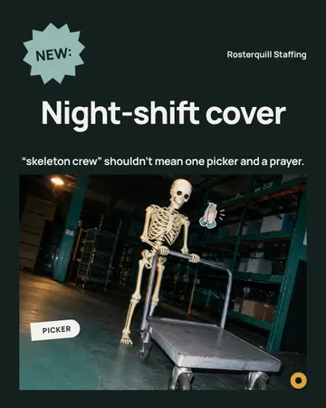 Skeleton Shift Reaction: a single post template from the Template Foundry, on a sample brand