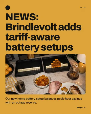 Same Battery, New Balance: a carousel template from the Template Foundry, on a sample brand
