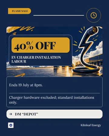 Live-Wire Sale Poster: a single post template from the Template Foundry, on a sample brand