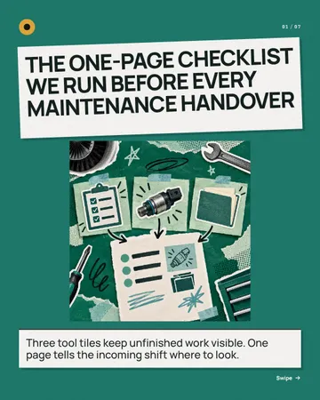 Three Jobs One Page: a carousel template from the Template Foundry, on a sample brand