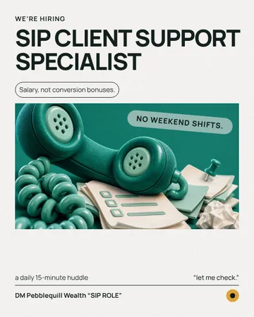 Soft Signal Hiring Poster: a single post template from the Template Foundry, on a sample brand
