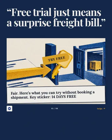 Trial Key Approval Gate: a carousel template from the Template Foundry, on a sample brand