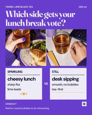 Lunch Break Rhythm Split: a single post template from the Template Foundry, on a sample brand