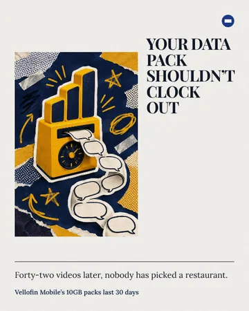 Off the Clock, Still Connected: a single post template from the Template Foundry, on a sample brand