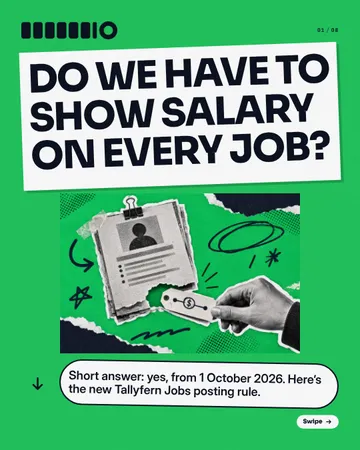 Pay Detail Pointer: a carousel template from the Template Foundry, on a sample brand