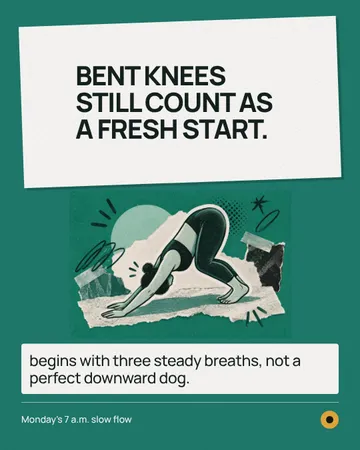Morning Permission Broadcast: a single post template from the Template Foundry, on a sample brand