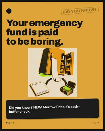 Cash Demand Notifications: a carousel template from the Template Foundry, on a sample brand
