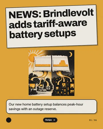 Tariff Dispatch: The Split Current: a carousel template from the Template Foundry, on a sample brand