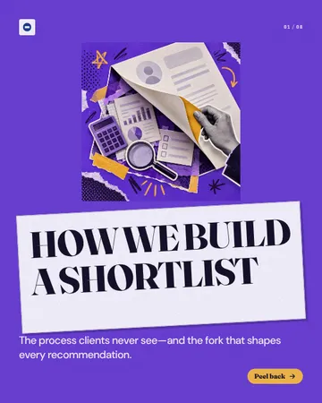Peel Back the Screening: a carousel template from the Template Foundry, on a sample brand