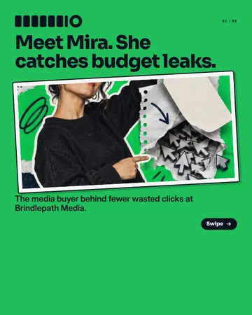 Read Beneath the Price: a carousel template from the Template Foundry, on a sample brand