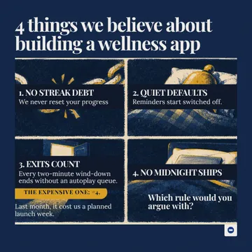 After Hours Rulebook: a single post template from the Template Foundry, on a sample brand