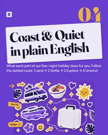 Unpack Once Club: a carousel template from the Template Foundry, on a sample brand