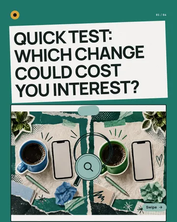 Desk Detail Detective: a carousel template from the Template Foundry, on a sample brand