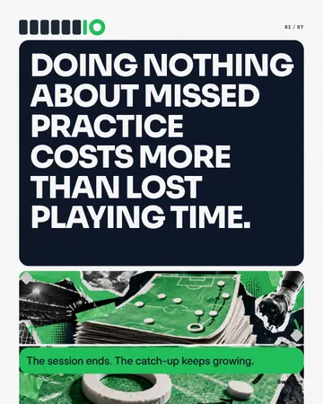 The Missing Position Playbook: a carousel template from the Template Foundry, on a sample brand