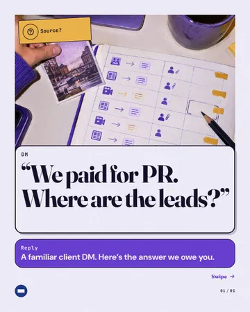 The Accountable Reply: Paper Trail: a carousel template from the Template Foundry, on a sample brand