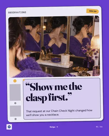 Mirror Playback Notes: a carousel template from the Template Foundry, on a sample brand