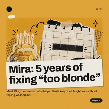 Cake Meets Calendar: a carousel template from the Template Foundry, on a sample brand