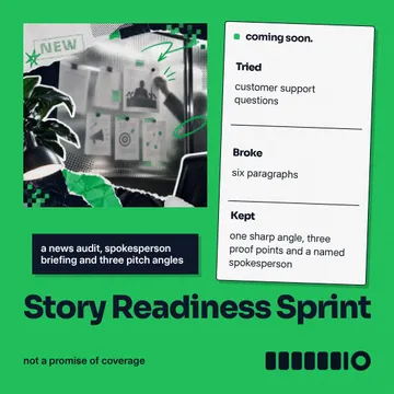 Frosted Preview / Open Process: a single post template from the Template Foundry, on a sample brand
