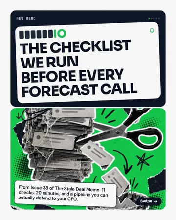 Memo lands, pipeline shrinks: a carousel template from the Template Foundry, on a sample brand
