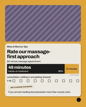The Split Hour Ticket: a single post template from the Template Foundry, on a sample brand