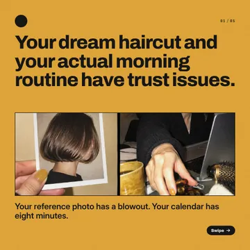 The Morning Budget: a carousel template from the Template Foundry, on a sample brand