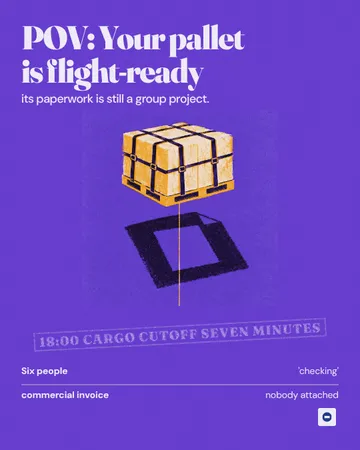 Cargo Shadow Poster: a single post template from the Template Foundry, on a sample brand