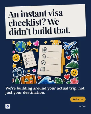 The Checklist Takes a Detour: a carousel template from the Template Foundry, on a sample brand