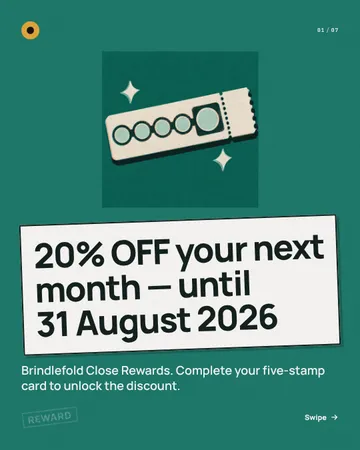 The Final Close Stamp: a carousel template from the Template Foundry, on a sample brand