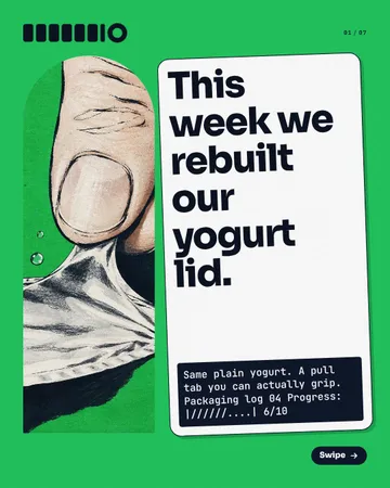 Breakfast Test Notes: a carousel template from the Template Foundry, on a sample brand