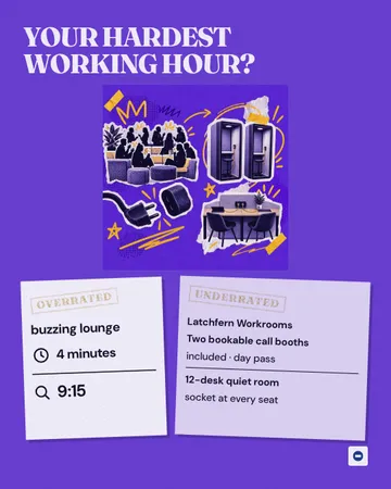 Lobby Versus Reality: a single post template from the Template Foundry, on a sample brand