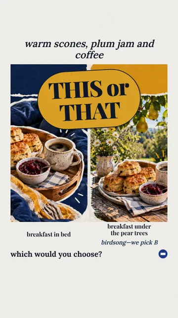 Breakfast Ballot Diptych: a single post template from the Template Foundry, on a sample brand