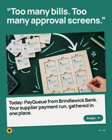The Batch That Fits: a carousel template from the Template Foundry, on a sample brand