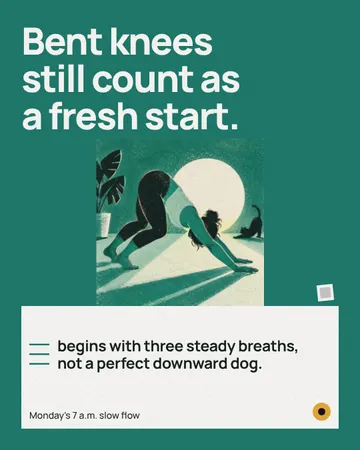 Room To Begin: a single post template from the Template Foundry, on a sample brand