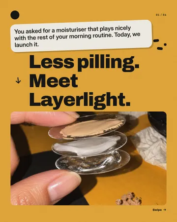 Comment Crumbs to Clean Layers: a carousel template from the Template Foundry, on a sample brand