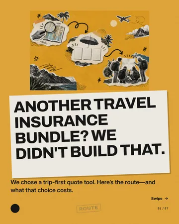 The Deliberate Detour: a carousel template from the Template Foundry, on a sample brand