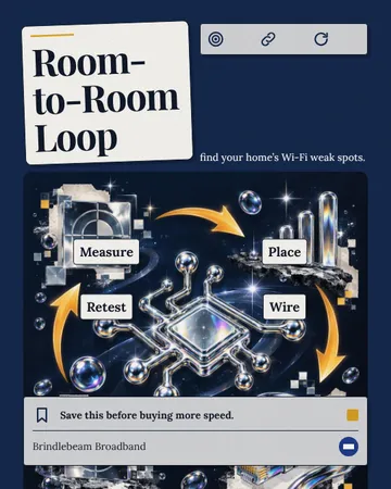 Desktop Circuit Collage: a single post template from the Template Foundry, on a sample brand